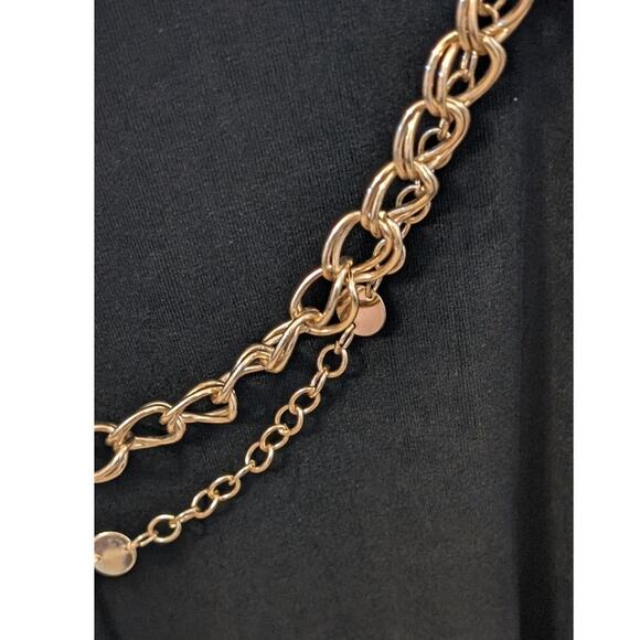 Vintage Gold Tone Double Chain Link Belt 41-48" - Picture 3 of 4